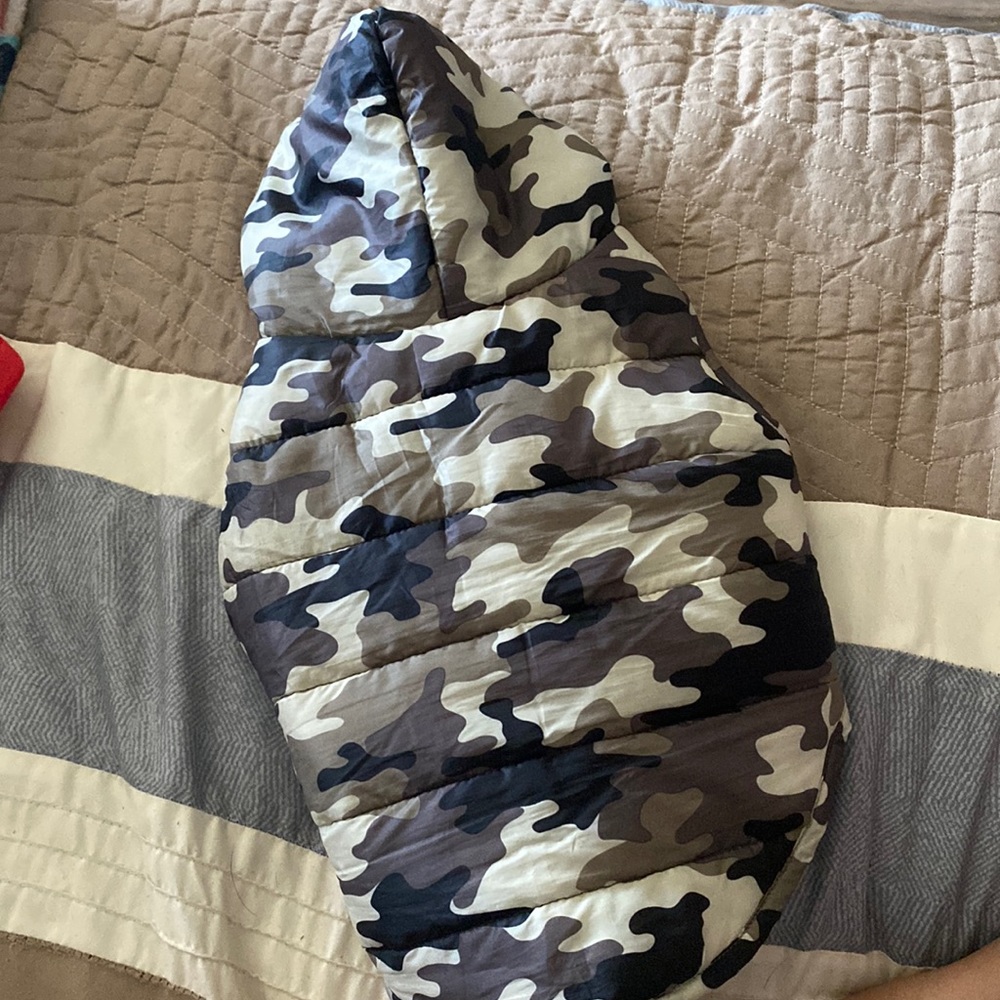 Small Green Camo Puffer Jacket